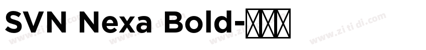 SVN Nexa Bold字体转换